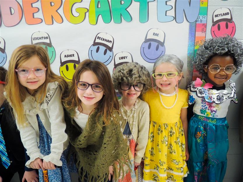 Students celebrate the 100th day of school